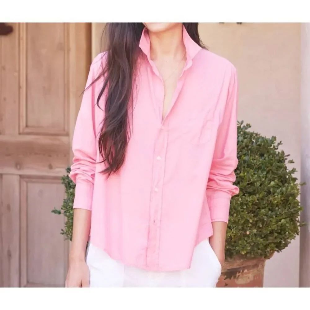 Frank&Eileen Barry lightweight pink Button down shirt sz Large
